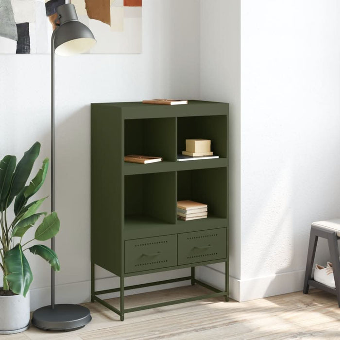 Dulap înalt, verde măsliniu, 68,5x39x111,5cm, oțel laminat rece - WALTI WALTI