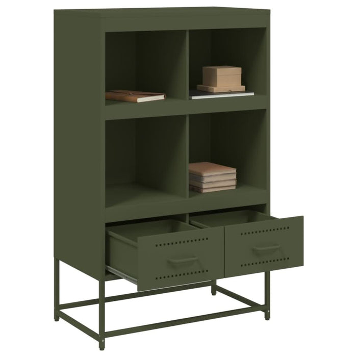 Dulap înalt, verde măsliniu, 68,5x39x111,5cm, oțel laminat rece - WALTI WALTI