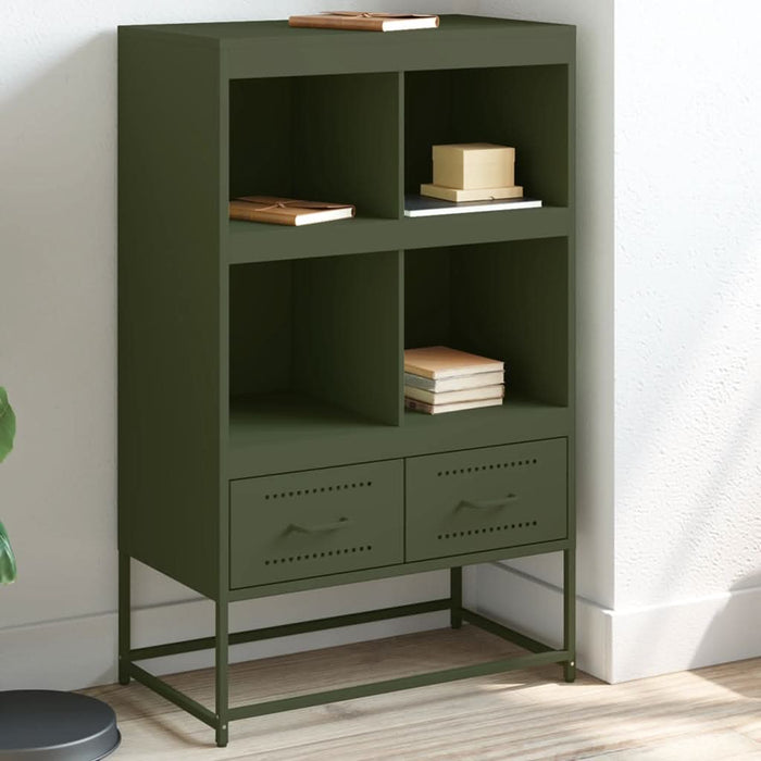 Dulap înalt, verde măsliniu, 68,5x39x111,5cm, oțel laminat rece - WALTI WALTI