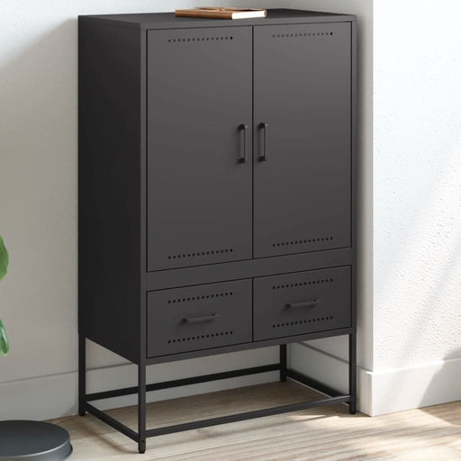 Dulap înalt, negru, 68x39x111,5 cm, oțel laminat la rece - WALTI WALTI