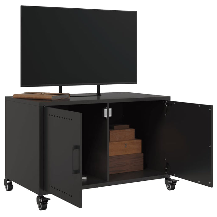 Dulap TV, negru, 68x39x43,5 cm, oțel WALTI