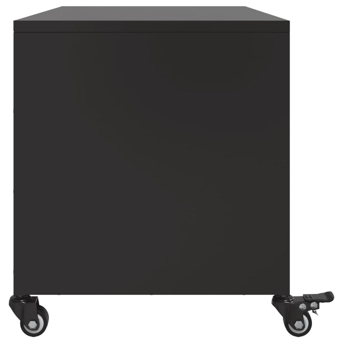 Dulap TV, negru, 68x39x43,5 cm, oțel WALTI