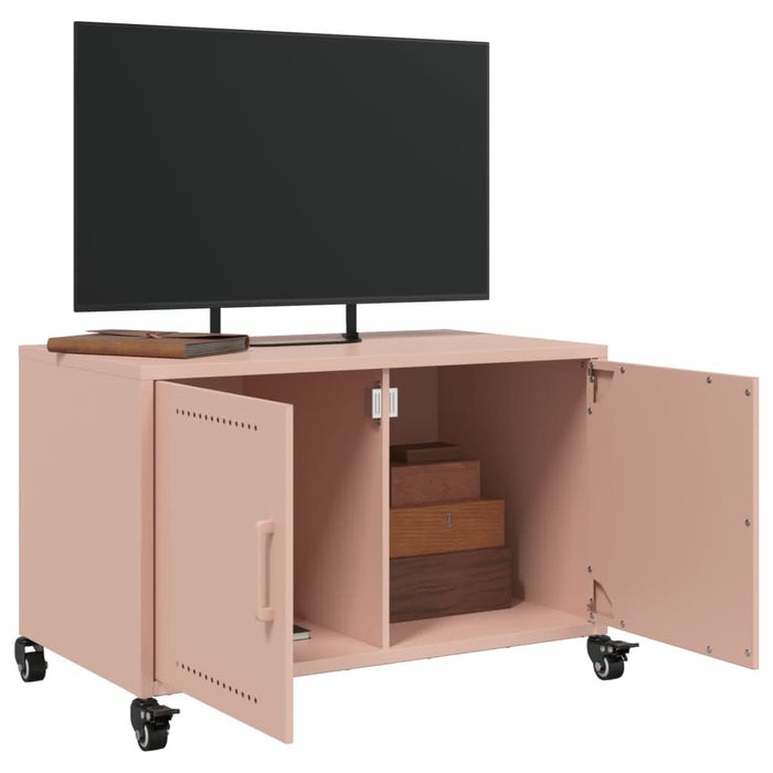 Dulap TV, roz, 68x39x43,5 cm, oțel laminat la rece - WALTI WALTI