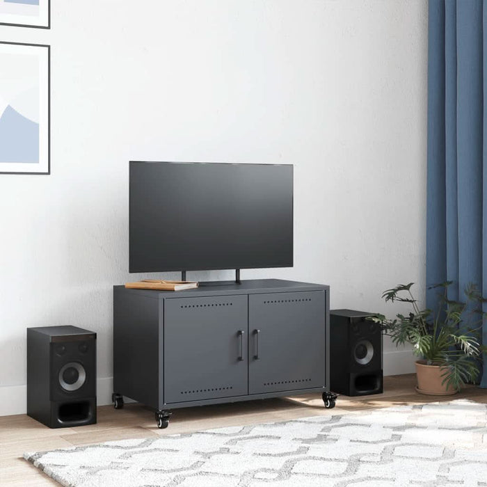 Dulap TV, antracit, 68x39x43,5 cm, oțel laminat la rece - WALTI WALTI