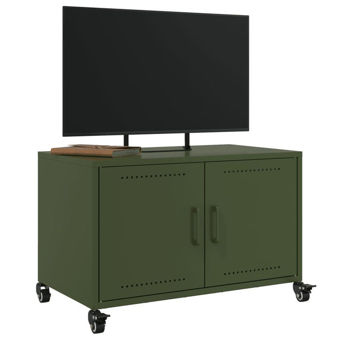 Dulap TV, verde măsliniu, 68x39x43,5 cm, oțel WALTI