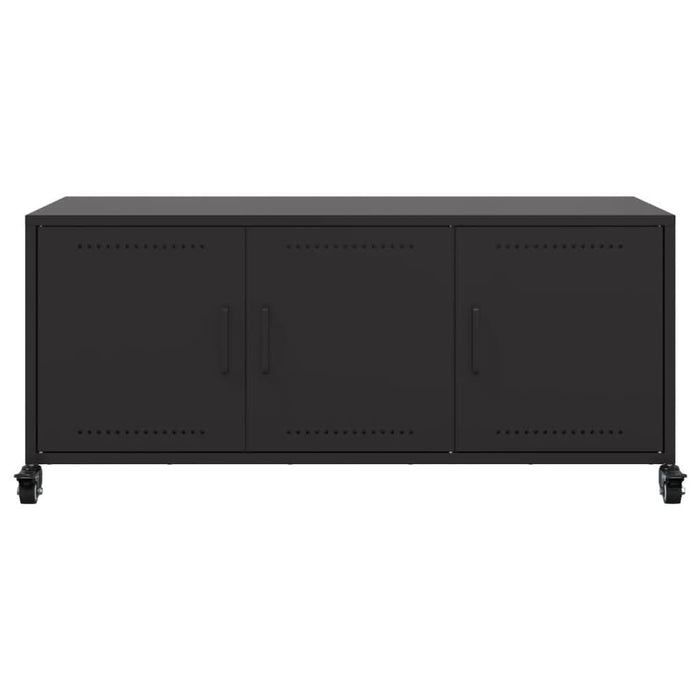 Dulap TV, negru, 100,5x39x43,5 cm, oțel laminat la rece - WALTI WALTI