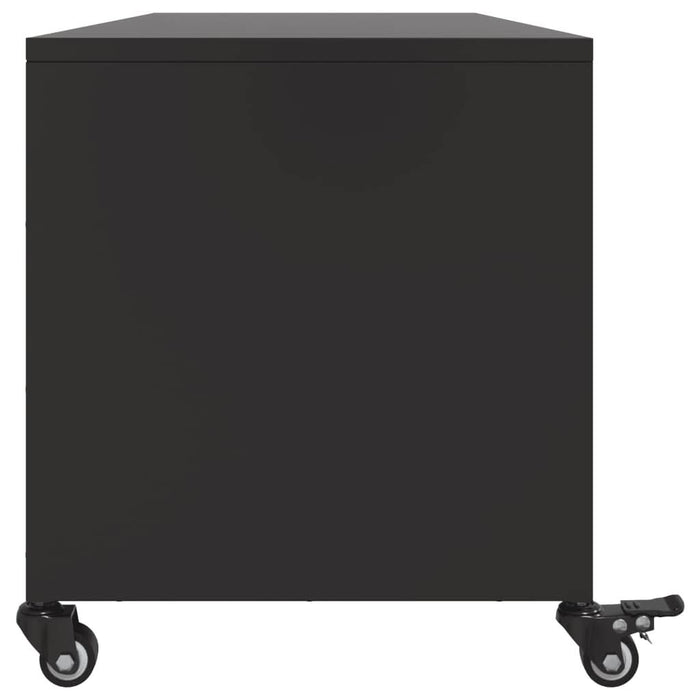 Dulap TV, negru, 100,5x39x43,5 cm, oțel laminat la rece - WALTI WALTI