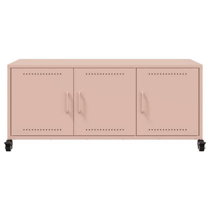 Dulap TV, roz, 100,5x39x43,5 cm, oțel laminat la rece - WALTI WALTI