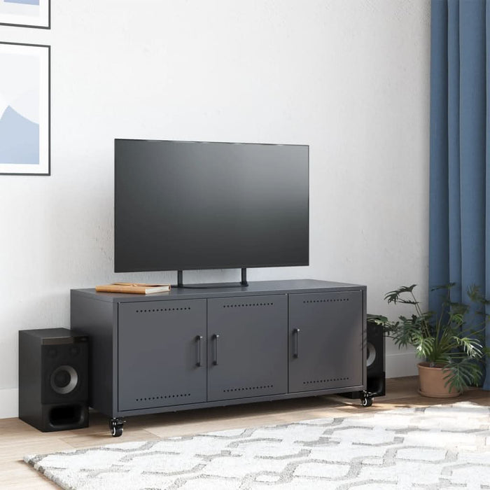 Dulap TV, antracit, 100,5x39x43,5 cm, oțel laminat la rece - WALTI WALTI