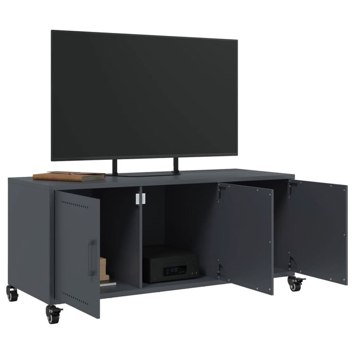 Dulap TV, antracit, 100,5x39x43,5 cm, oțel laminat la rece - WALTI WALTI