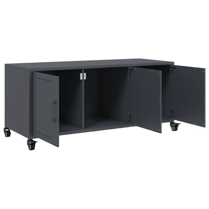 Dulap TV, antracit, 100,5x39x43,5 cm, oțel laminat la rece - WALTI WALTI