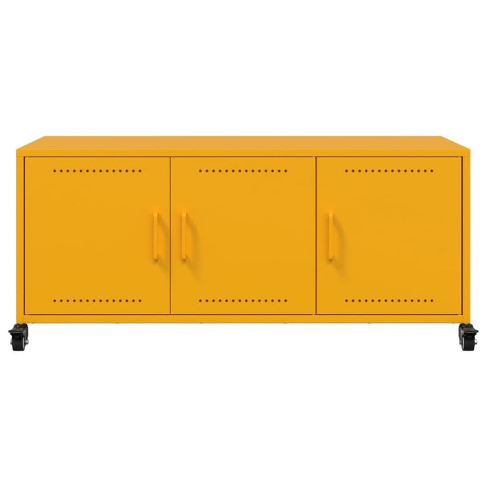 Dulap TV, galben muștar, 100,5x39x43,5 cm, oțel laminat la rece - WALTI WALTI