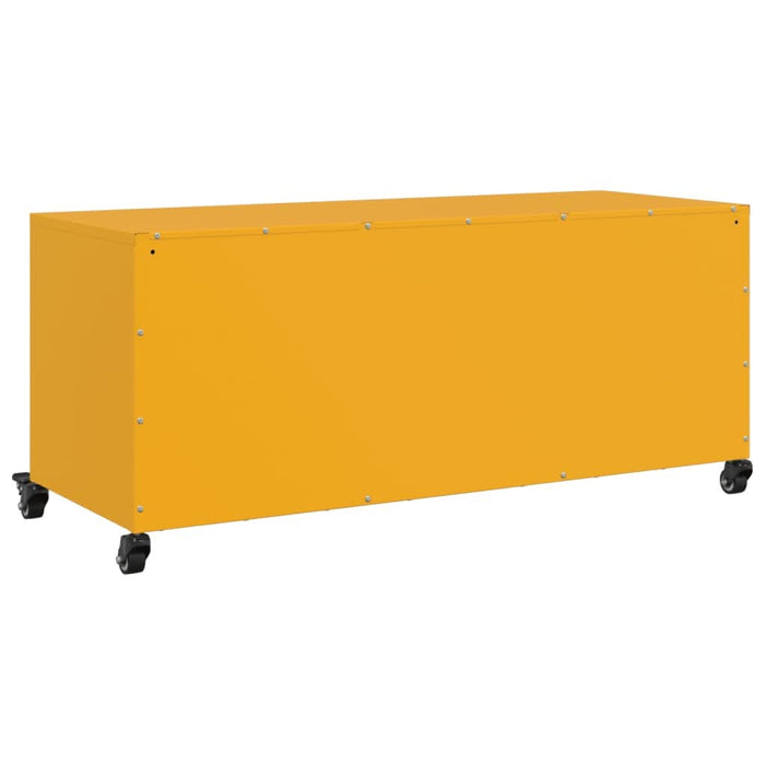 Dulap TV, galben muștar, 100,5x39x43,5 cm, oțel laminat la rece - WALTI WALTI