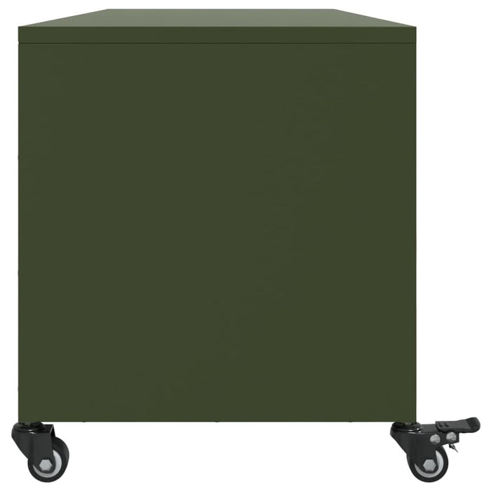 Dulap TV, verde măsliniu, 100,5x39x43,5cm, oțel laminat la rece - WALTI WALTI