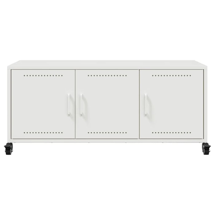 Dulap TV, alb, 100,5x39x43,5 cm, oțel laminat la rece - WALTI WALTI