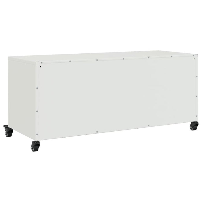 Dulap TV, alb, 100,5x39x43,5 cm, oțel laminat la rece - WALTI WALTI