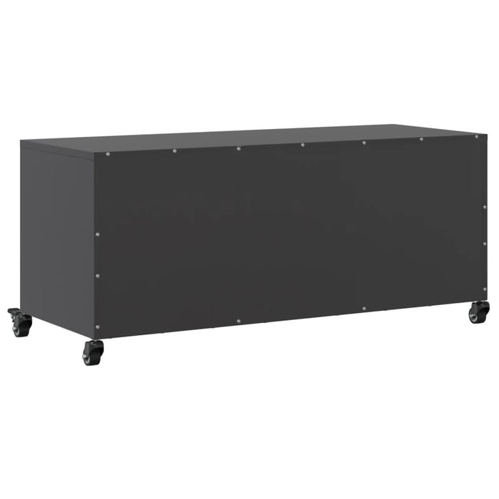 Dulap TV, negru, 100,5x39x43,5 cm, oțel laminat la rece - WALTI WALTI