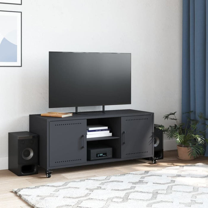 Dulap TV, antracit, 100,5x39x43,5 cm, oțel laminat la rece - WALTI WALTI