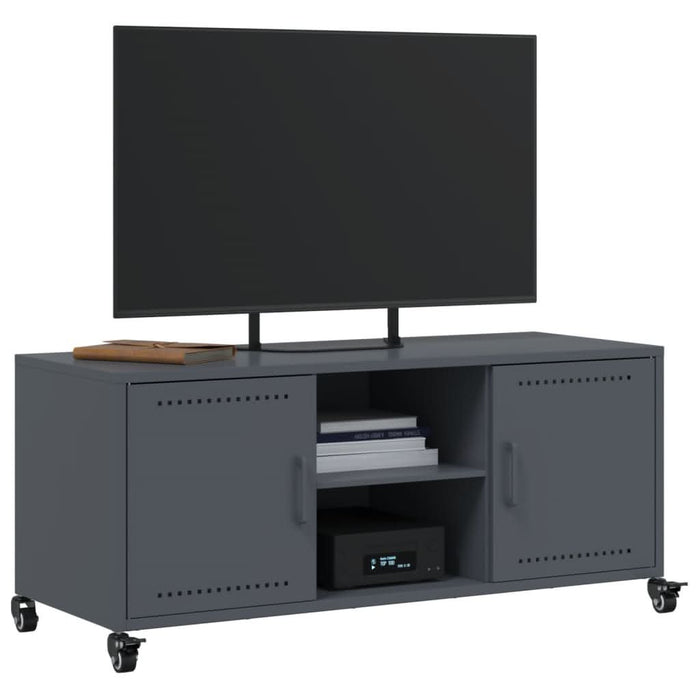 Dulap TV, antracit, 100,5x39x43,5 cm, oțel laminat la rece - WALTI WALTI