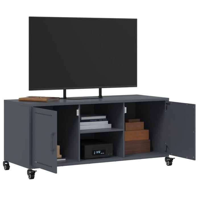 Dulap TV, antracit, 100,5x39x43,5 cm, oțel laminat la rece - WALTI WALTI