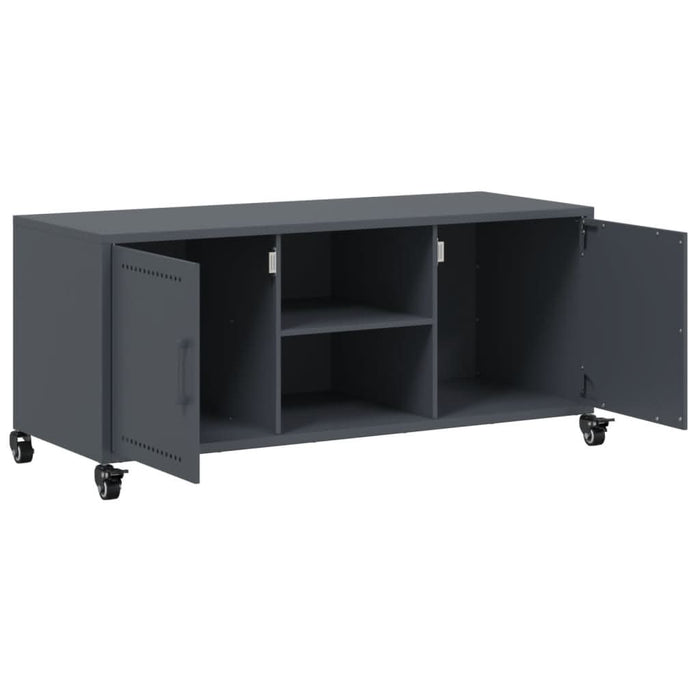 Dulap TV, antracit, 100,5x39x43,5 cm, oțel laminat la rece - WALTI WALTI