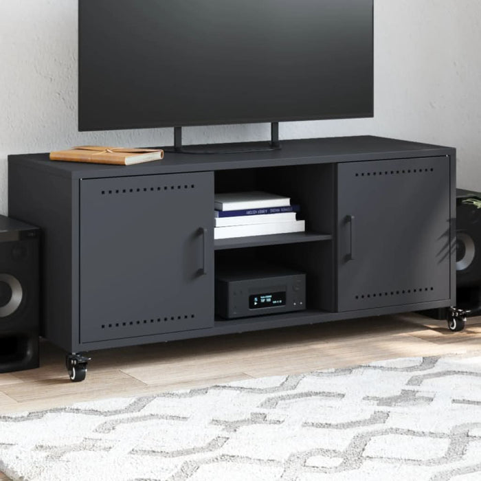 Dulap TV, antracit, 100,5x39x43,5 cm, oțel laminat la rece - WALTI WALTI