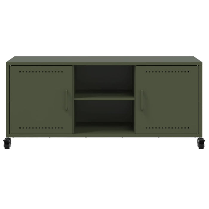 Dulap TV, verde măsliniu, 100,5x39x43,5 cm, oțel WALTI