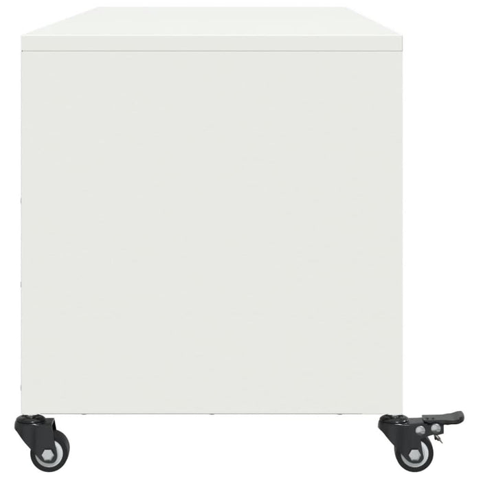 Dulap TV, alb, 100,5x39x43,5 cm, oțel laminat la rece - WALTI WALTI