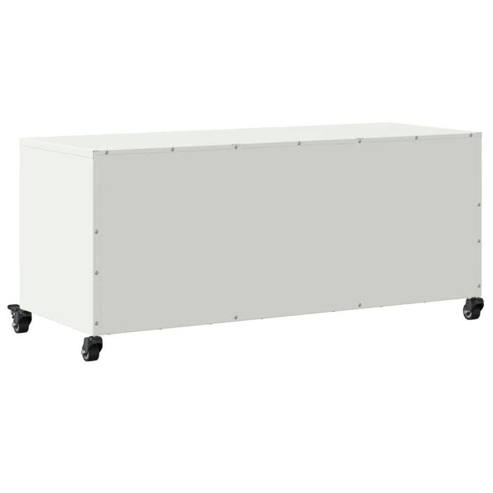 Dulap TV, alb, 100,5x39x43,5 cm, oțel laminat la rece - WALTI WALTI