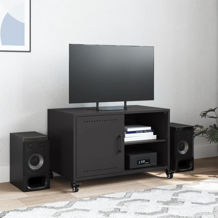 Dulap TV, negru, 68x39x43,5 cm, oțel laminat la rece - WALTI WALTI