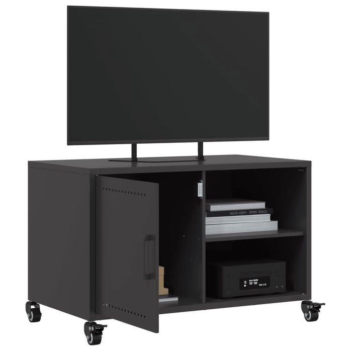 Dulap TV, negru, 68x39x43,5 cm, oțel laminat la rece - WALTI WALTI