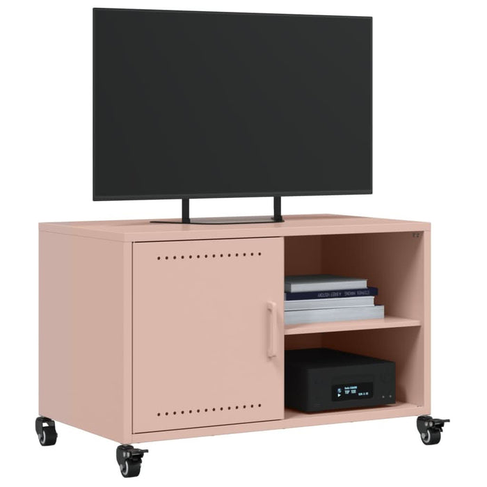 Dulap TV, roz, 68x39x43,5 cm, oțel laminat la rece - WALTI WALTI
