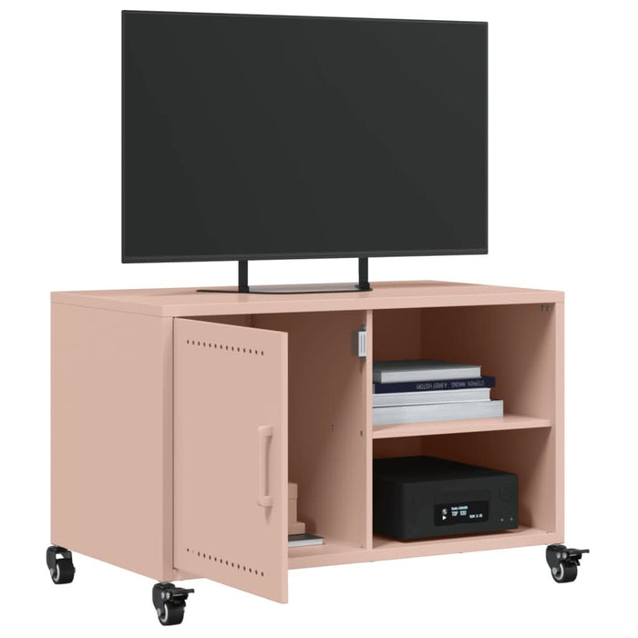 Dulap TV, roz, 68x39x43,5 cm, oțel laminat la rece - WALTI WALTI