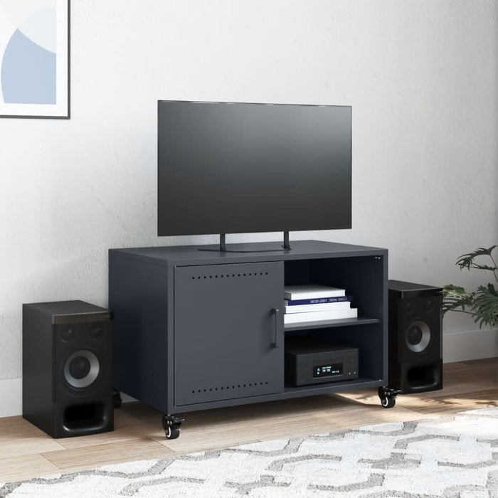 Dulap TV, antracit, 68x39x43,5 cm, oțel laminat la rece - WALTI WALTI