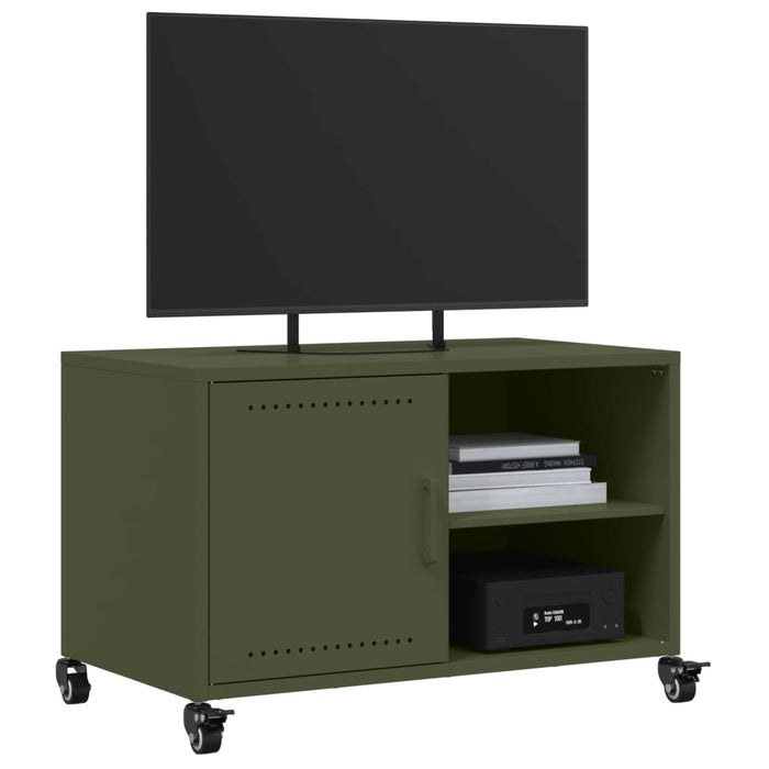 Dulap TV, verde măsliniu, 68x39x43,5 cm, oțel WALTI