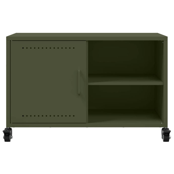 Dulap TV, verde măsliniu, 68x39x43,5 cm, oțel WALTI