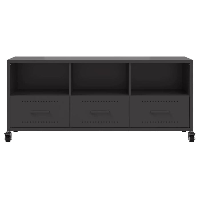 Dulap TV, negru, 100,5x39x43,5 cm, oțel - WALTI WALTI