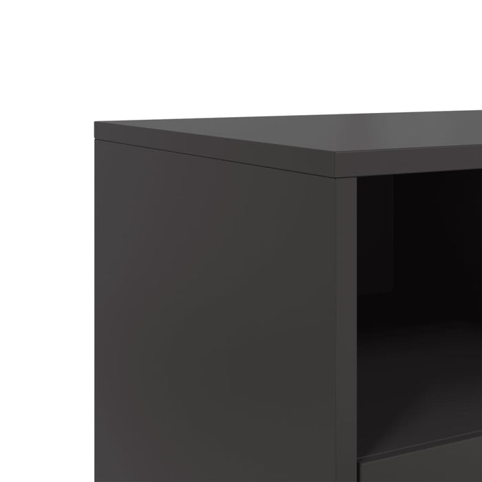 Dulap TV, negru, 100,5x39x43,5 cm, oțel - WALTI WALTI
