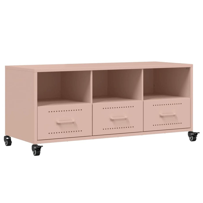 Dulap TV, roz, 100,5x39x43,5 cm, oțel laminat la rece - WALTI WALTI