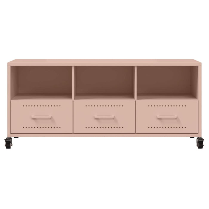 Dulap TV, roz, 100,5x39x43,5 cm, oțel laminat la rece - WALTI WALTI