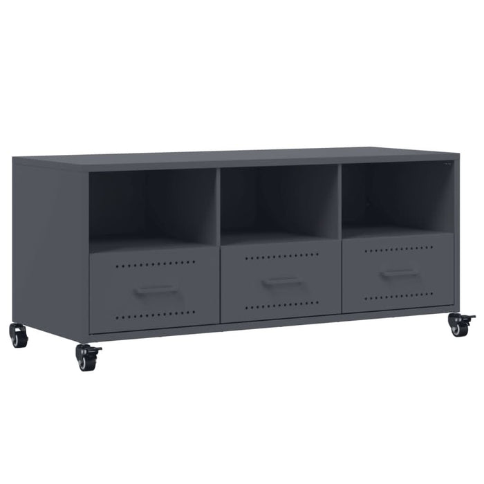 Dulap TV, antracit, 100,5x39x43,5 cm, oțel laminat la rece - WALTI WALTI