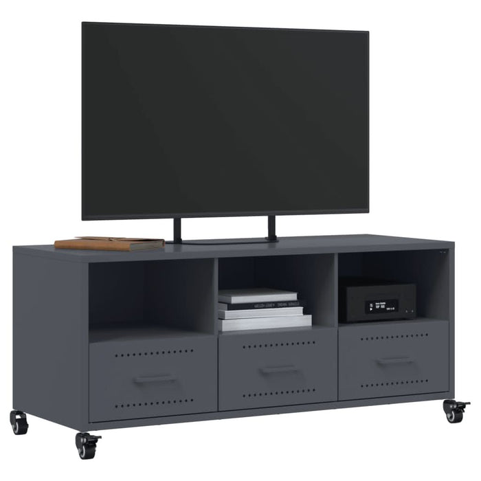 Dulap TV, antracit, 100,5x39x43,5 cm, oțel laminat la rece - WALTI WALTI
