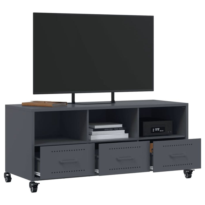 Dulap TV, antracit, 100,5x39x43,5 cm, oțel laminat la rece - WALTI WALTI