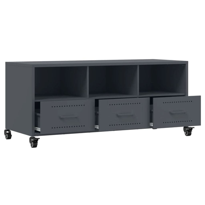 Dulap TV, antracit, 100,5x39x43,5 cm, oțel laminat la rece - WALTI WALTI