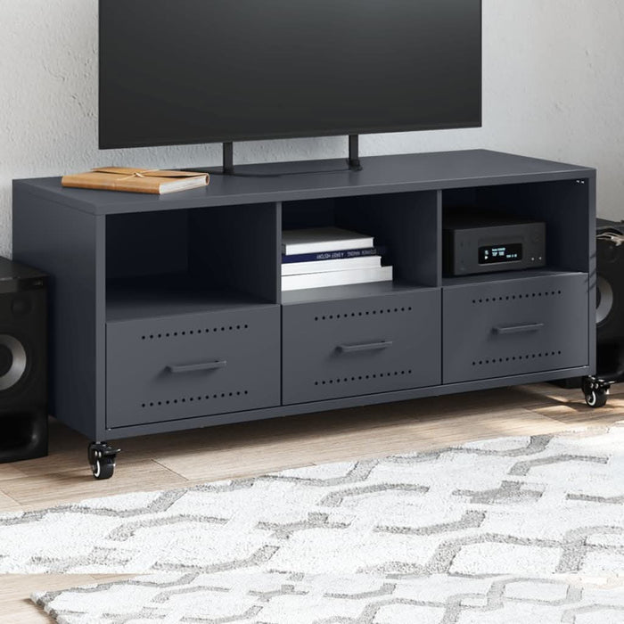 Dulap TV, antracit, 100,5x39x43,5 cm, oțel laminat la rece - WALTI WALTI