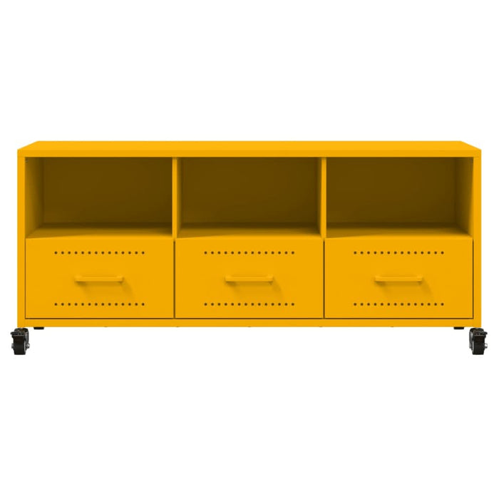 Dulap TV, galben muștar, 100,5x39x43,5 cm, oțel laminat la rece - WALTI WALTI