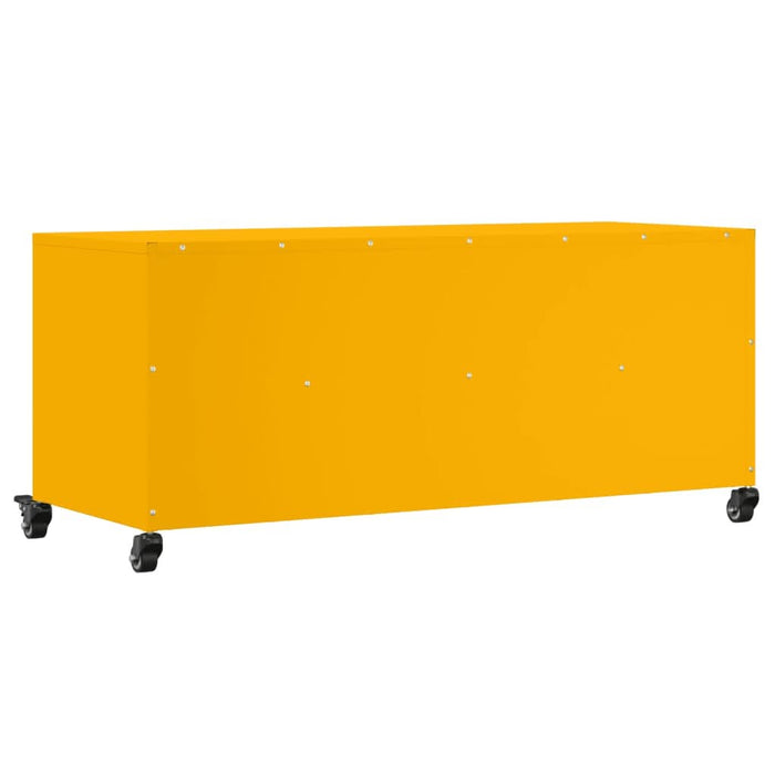 Dulap TV, galben muștar, 100,5x39x43,5 cm, oțel laminat la rece - WALTI WALTI