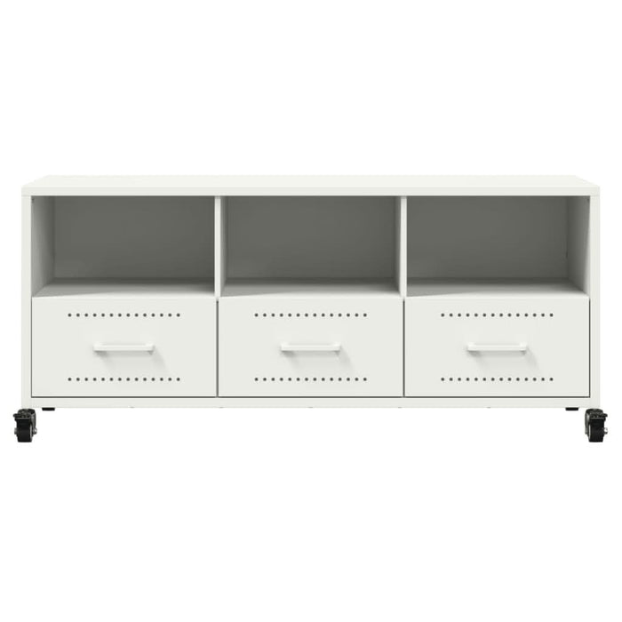 Dulap TV, alb, 100,5x39x43,5 cm, oțel laminat la rece - WALTI WALTI