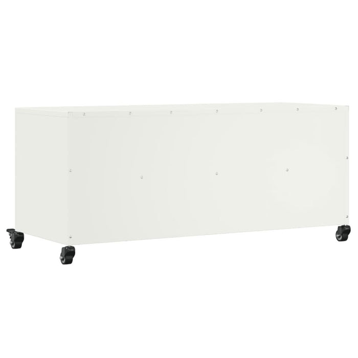 Dulap TV, alb, 100,5x39x43,5 cm, oțel laminat la rece - WALTI WALTI