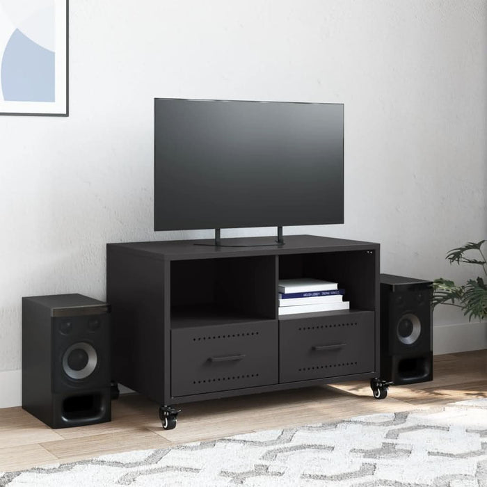 Dulap TV, negru, 68x39x43,5 cm, oțel laminat la rece - WALTI WALTI
